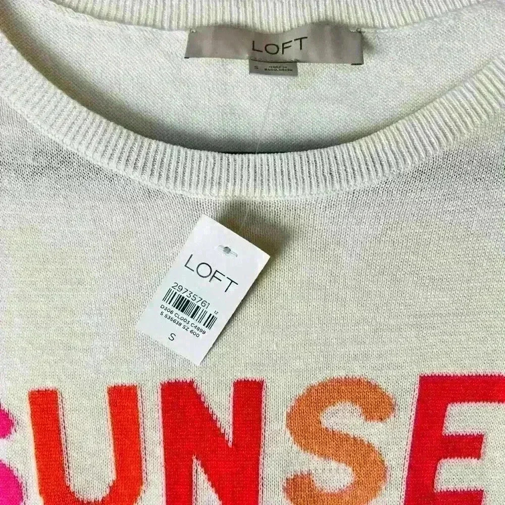NWT! Loft Linen Sunset Lightweight Sweater - Picture 3 of 6